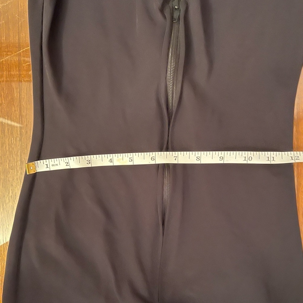 SZ M Black catsuit,, front zipper, flare leg,. - Picture 9 of 13